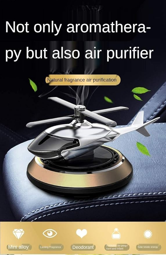 Metal Solar Helicopter Car Air Freshener