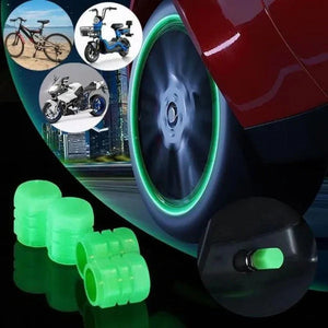 Car Luminous Tire Valve Cap(4 pcs set)Last Day sale 50% off🔥غطاء صمام إطار السيارة المضيء (مجموعة 4 قطع)