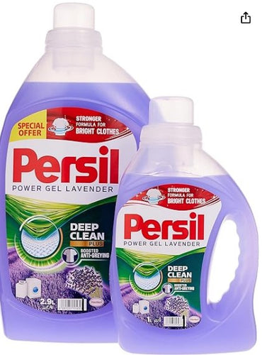 Persil Power Gel Liquid Laundry Detergent, With Deep Clean Technology, Lavender, 2.9L +1L Special Price